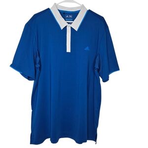 Adidas ClimaCool Mens Blue Performance Golf Polo Shirt Size XL